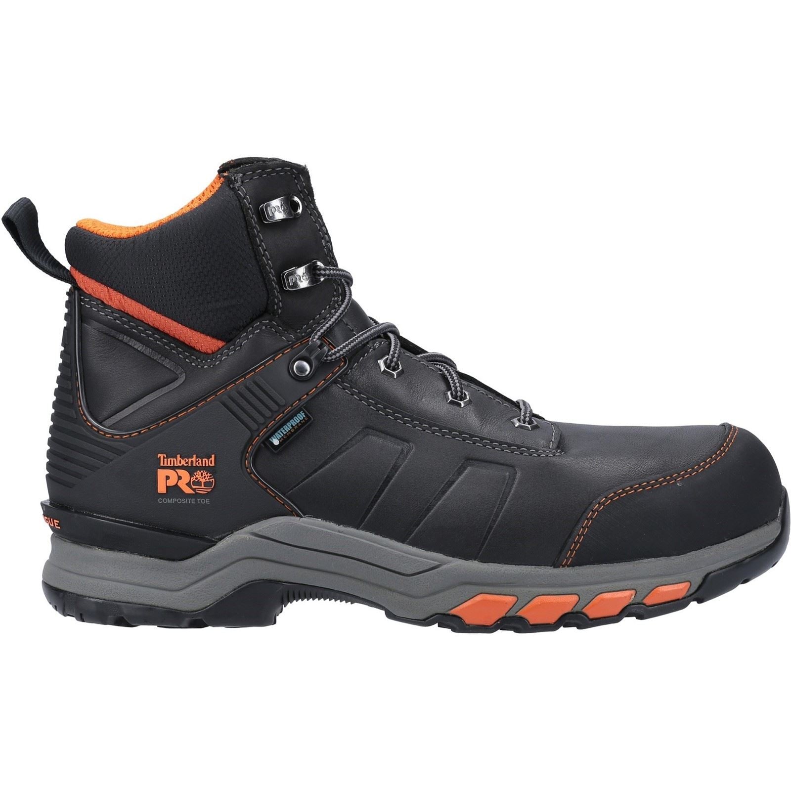 Timberland Pro Hypercharge Arbeitsleder Schwarz/Orange Sicherheitsstiefel