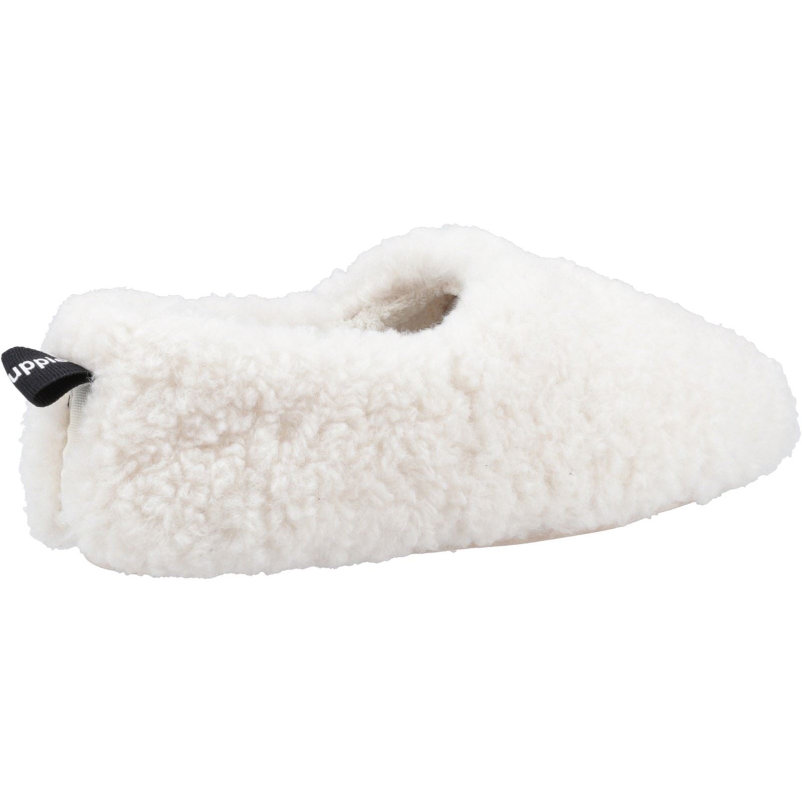Hush Puppies Emily Faux Fur Damen Creme Hausschuhe