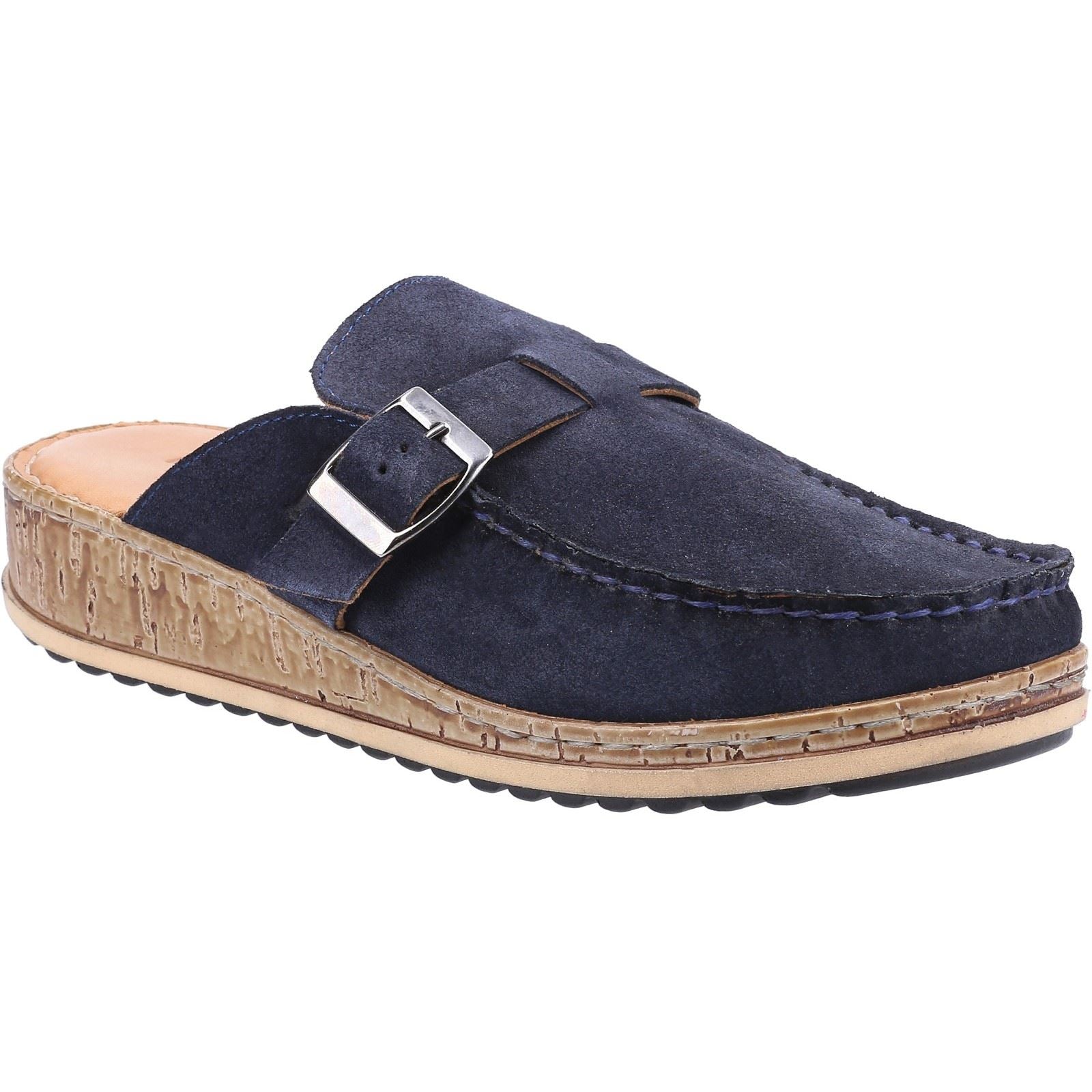 Hush Puppies Sorcha Mule Damen Sandalen Aus Dunkelblauem Wildleder