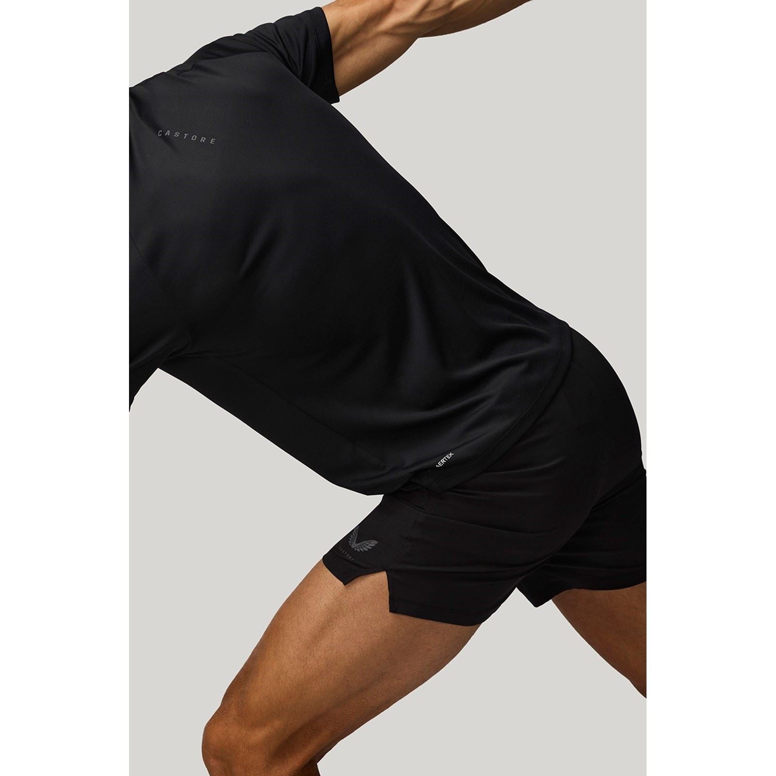 Castore 5" Branded Elastic Herren Schwarze Sportshorts