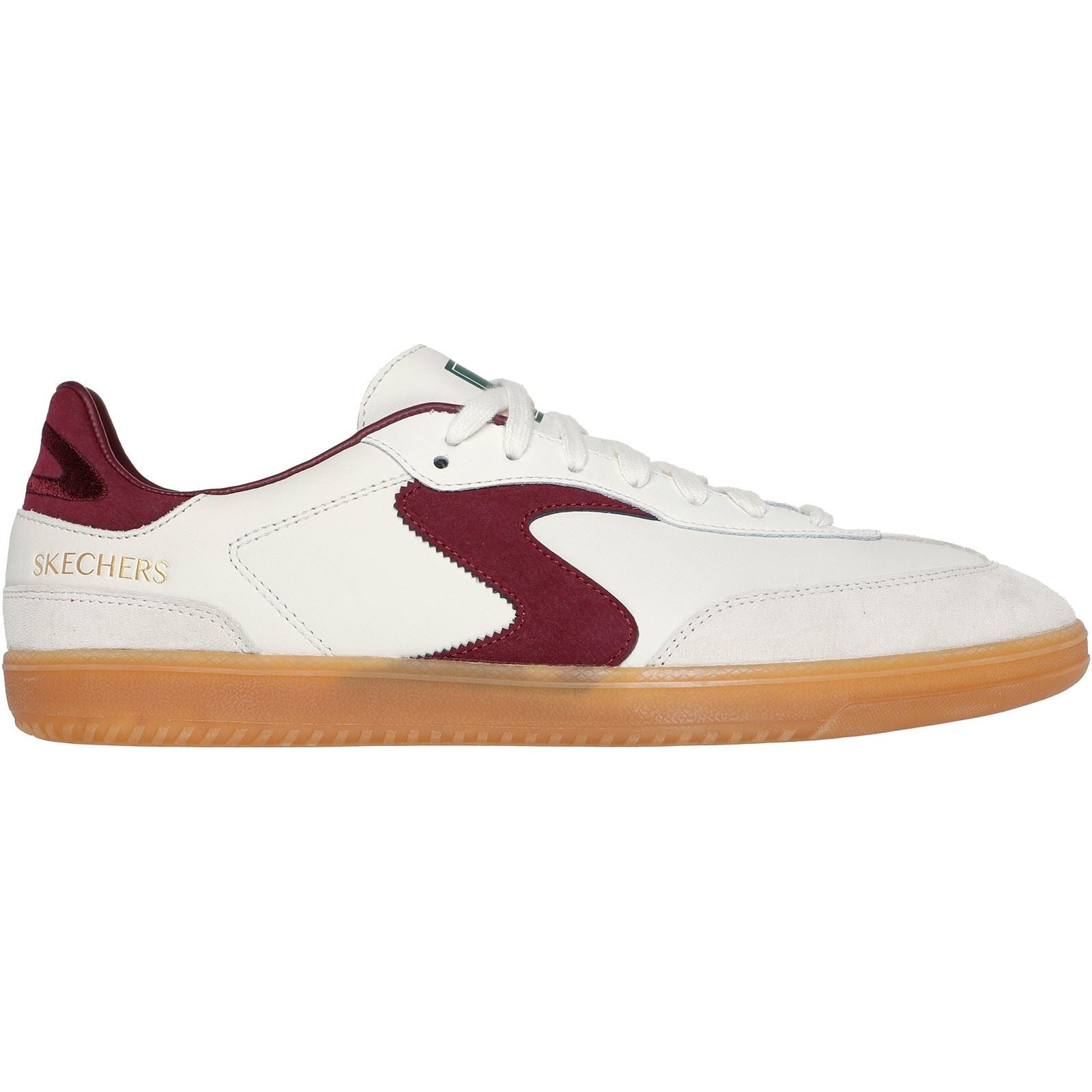 Skechers Hotshot Pyke Synthetische Herren Natur/Burgunder Sneaker