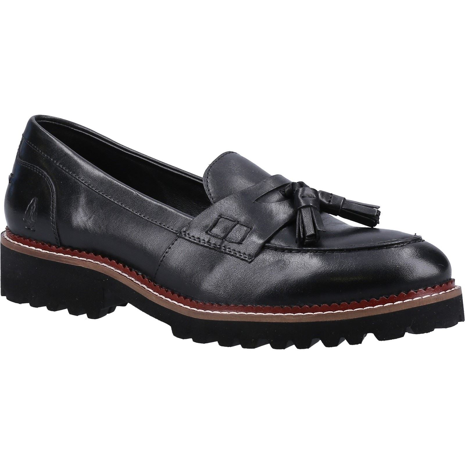 Hush Puppies Ginny Damen Schwarze Farbe Lederloafer