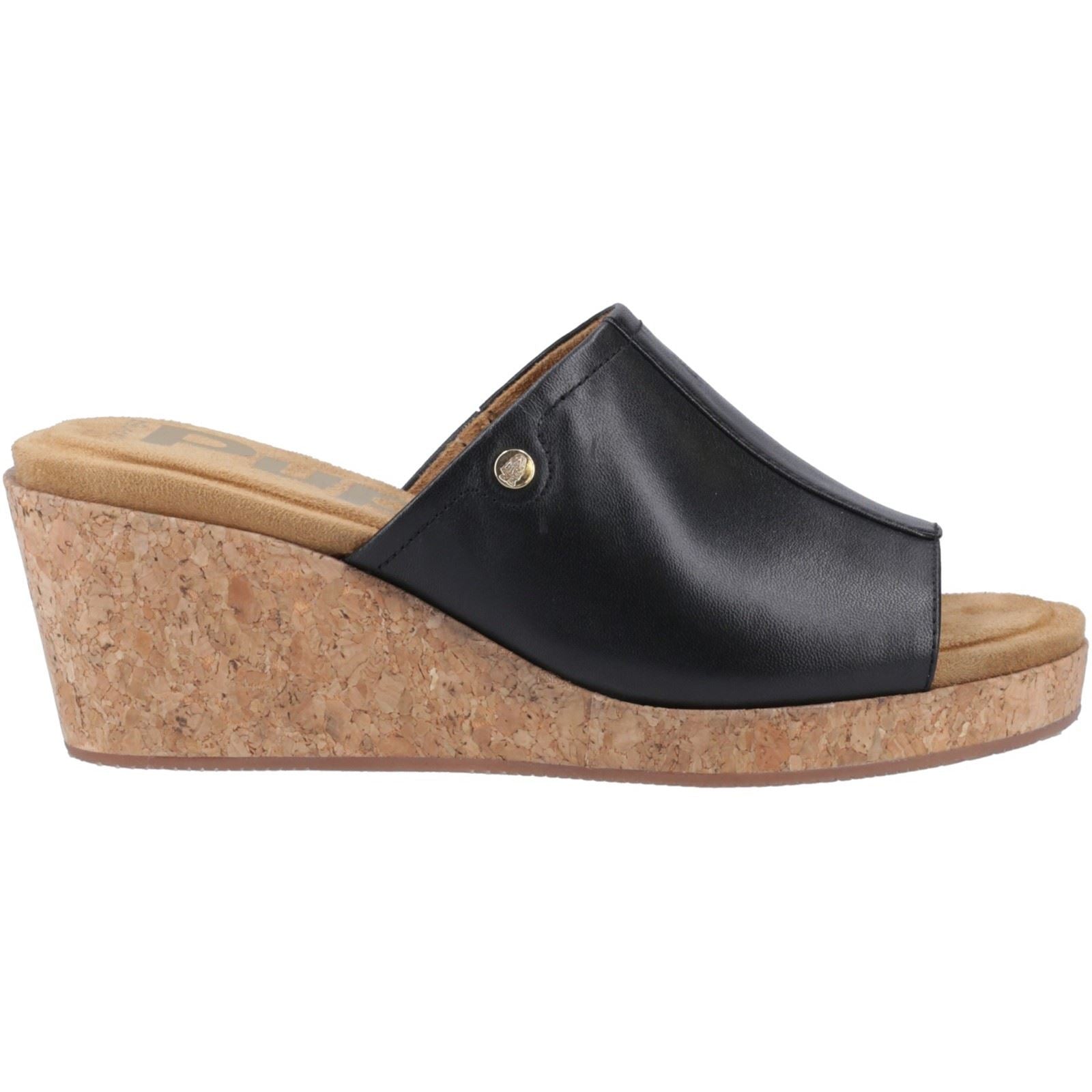 Hush Puppies Willow Damen Keilabsatzschuhe Aus Schwarzem Leder