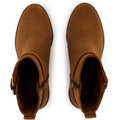 TOMS Hailey Buckle Leder Damen Amber Braune Absatzstiefeletten
