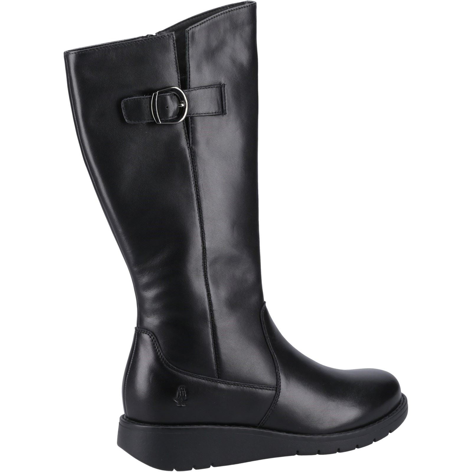 Hush Puppies Luna Leder Damen Schwarze Stiefel