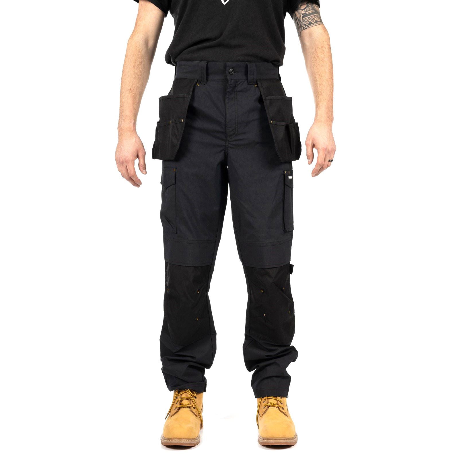 Caterpillar Nexus Holster Stretch Pocket Baumwoll Herren Schwarze Farbe Outdoor Hosen