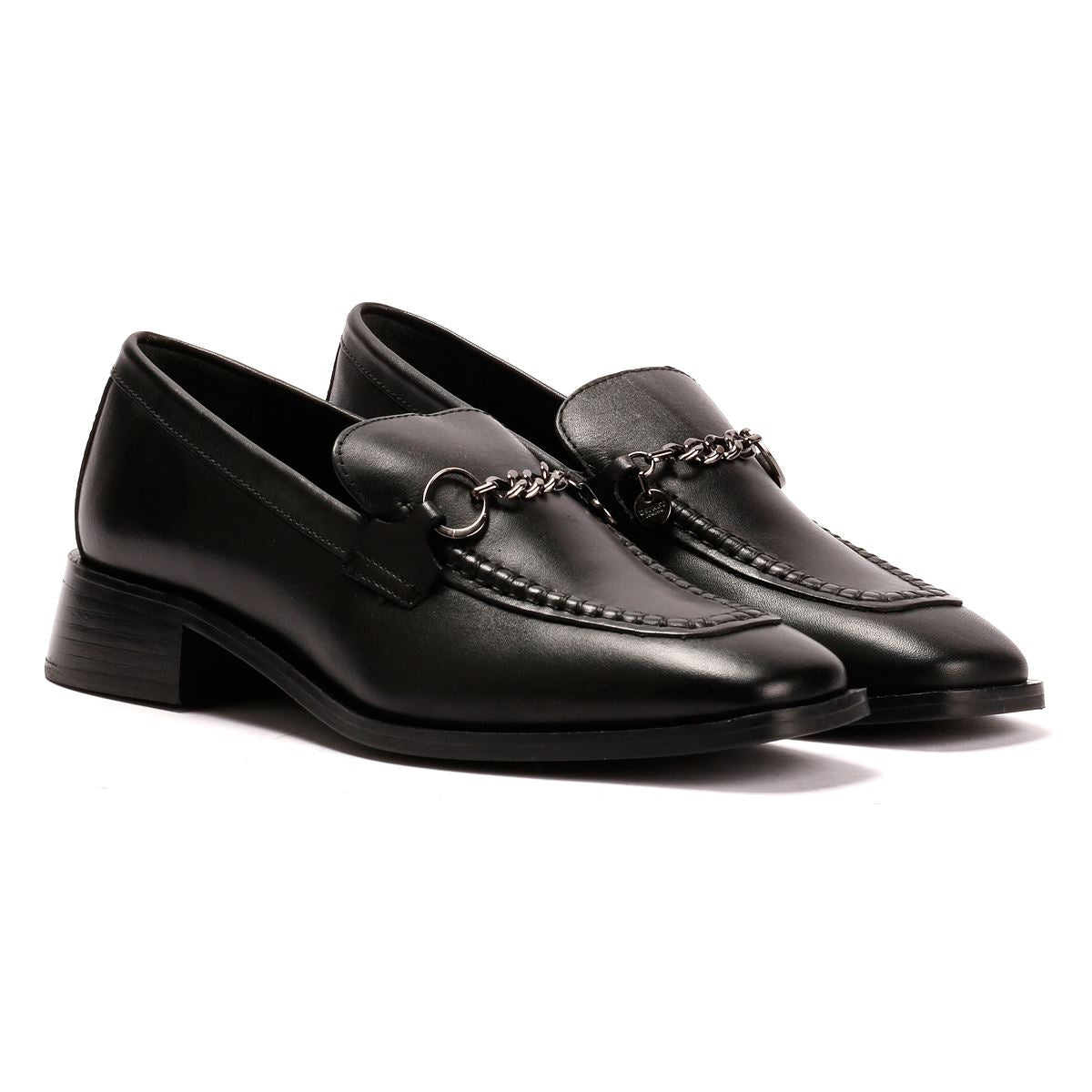 Osprey London The Islington Leder Damen Schwarze Slipper