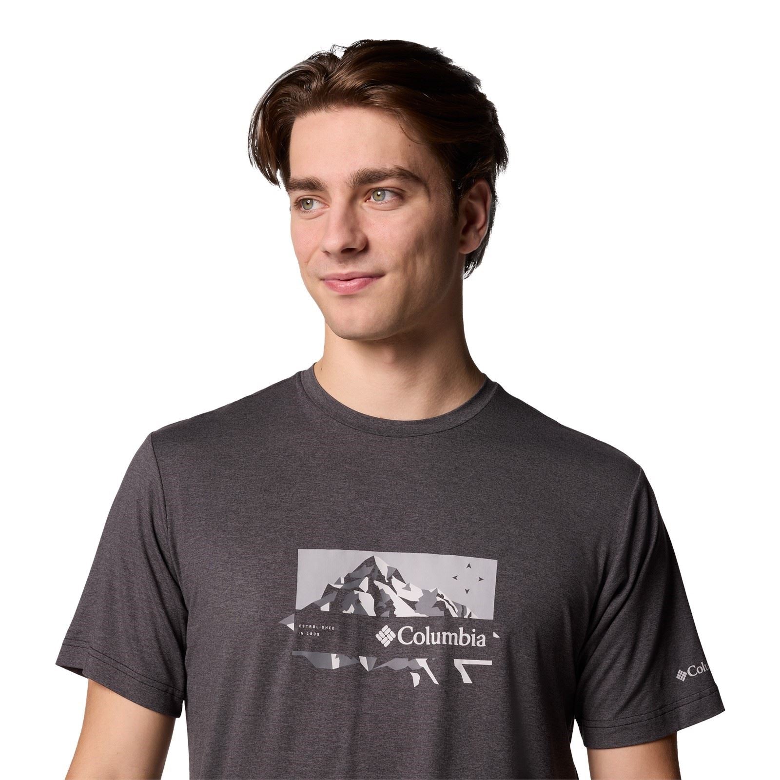 Columbia Kwick Hike Graphic SS Tee Polyester Herren Schwarz Kurzarm T-Shirts
