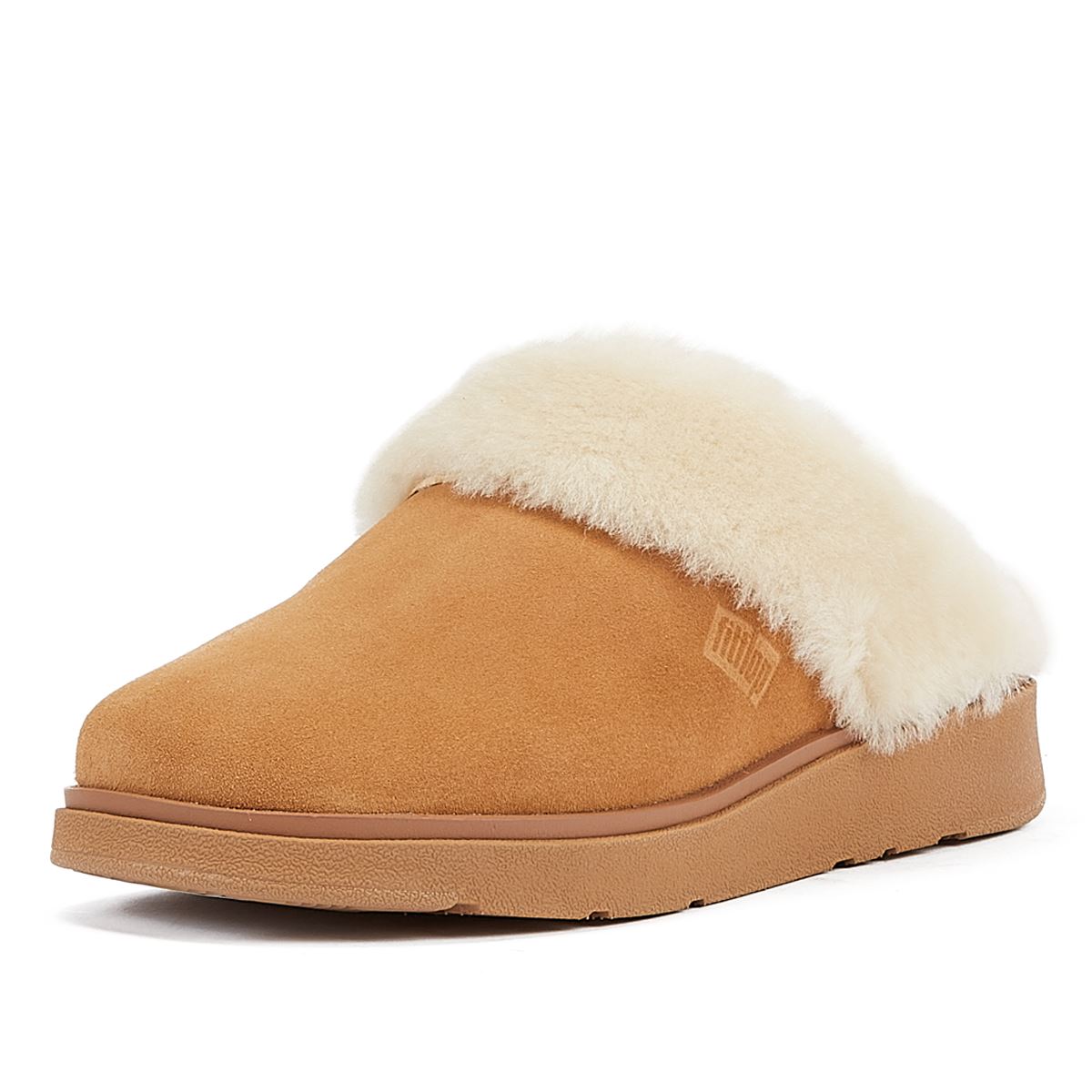 FitFlop Lammfellkragen Damen Hausschuhe In Beige