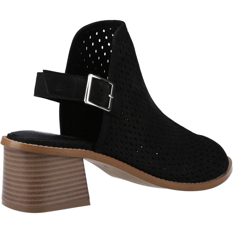 Hush Puppies Louise Heeled Damen Sandalen Aus Schwarzem Leder