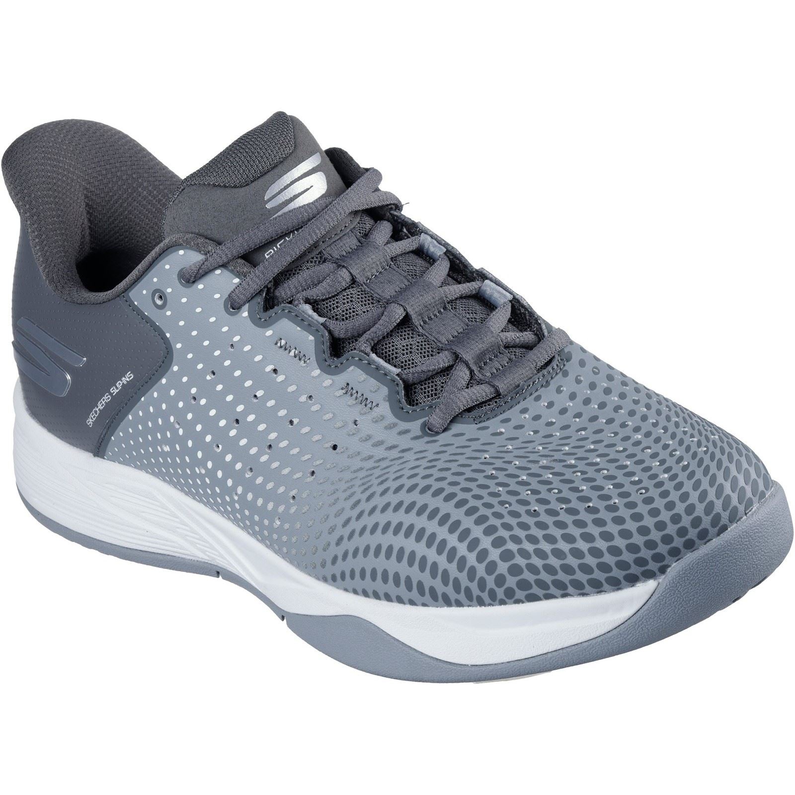 Skechers Performance Slip-ins Relaxed Fit Viper Court Reload Herren Sneaker aus Polyurethan in Grau/Anthrazit