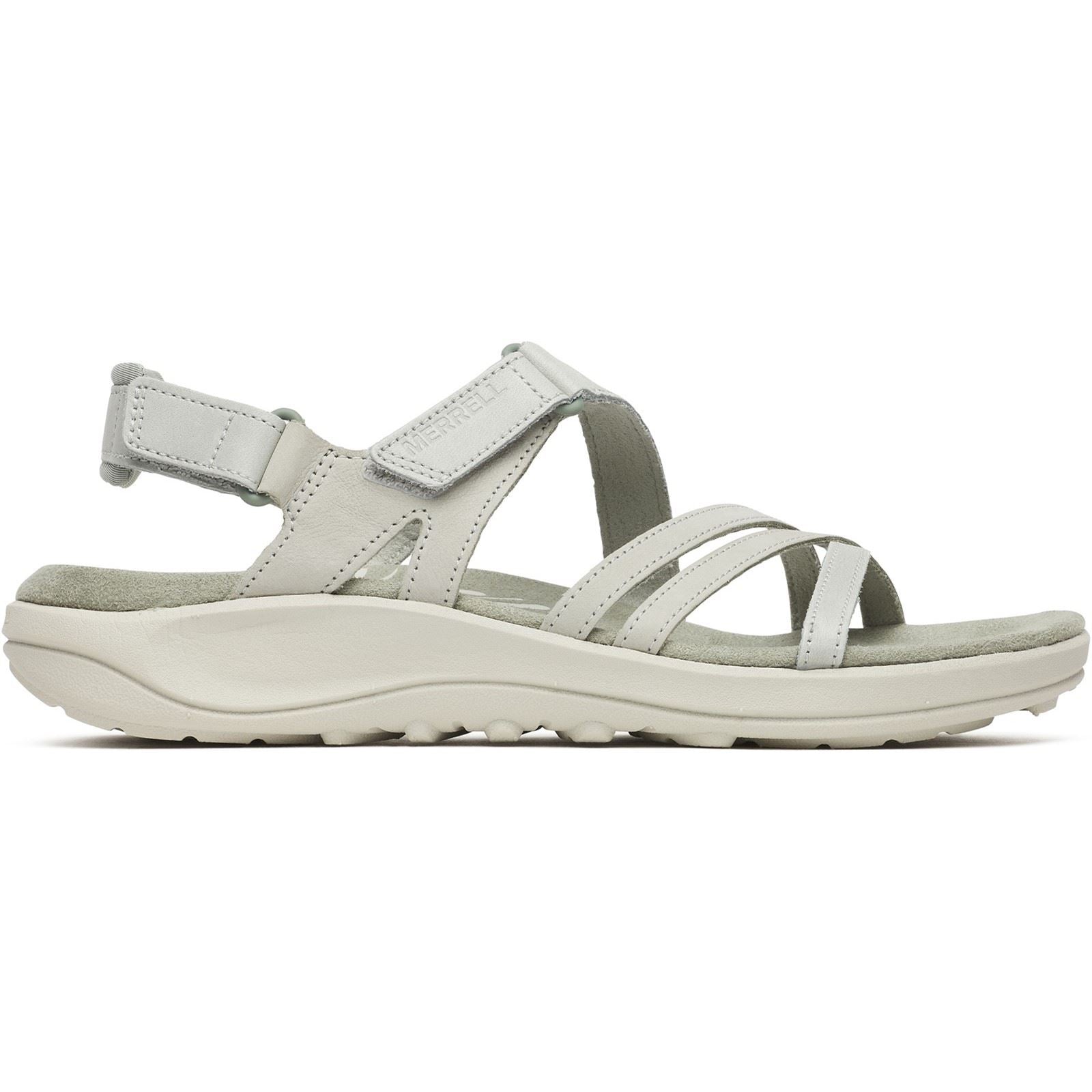 Merrell Harbor Backstrap Leder Damen Hellgrüne Sandalen