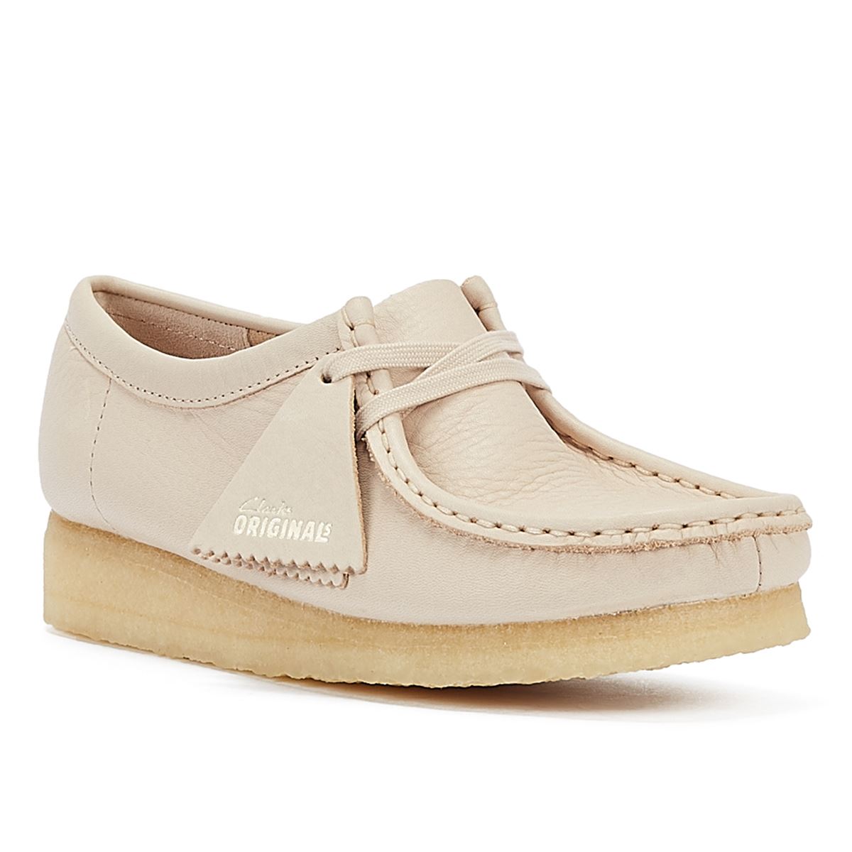 Clarks Originals Wallabee  Damen Beige Lederschuhe