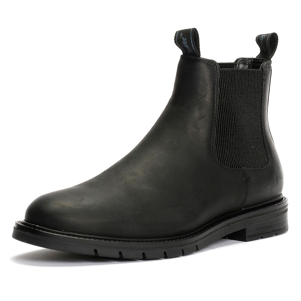 Tower London Harbour Leder Herren Schwarze Stiefel