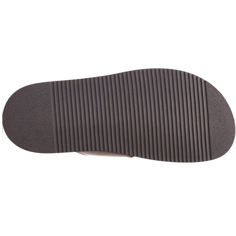 Base London Maven Herren Sandalen Aus Gebranntem Braunem Leder