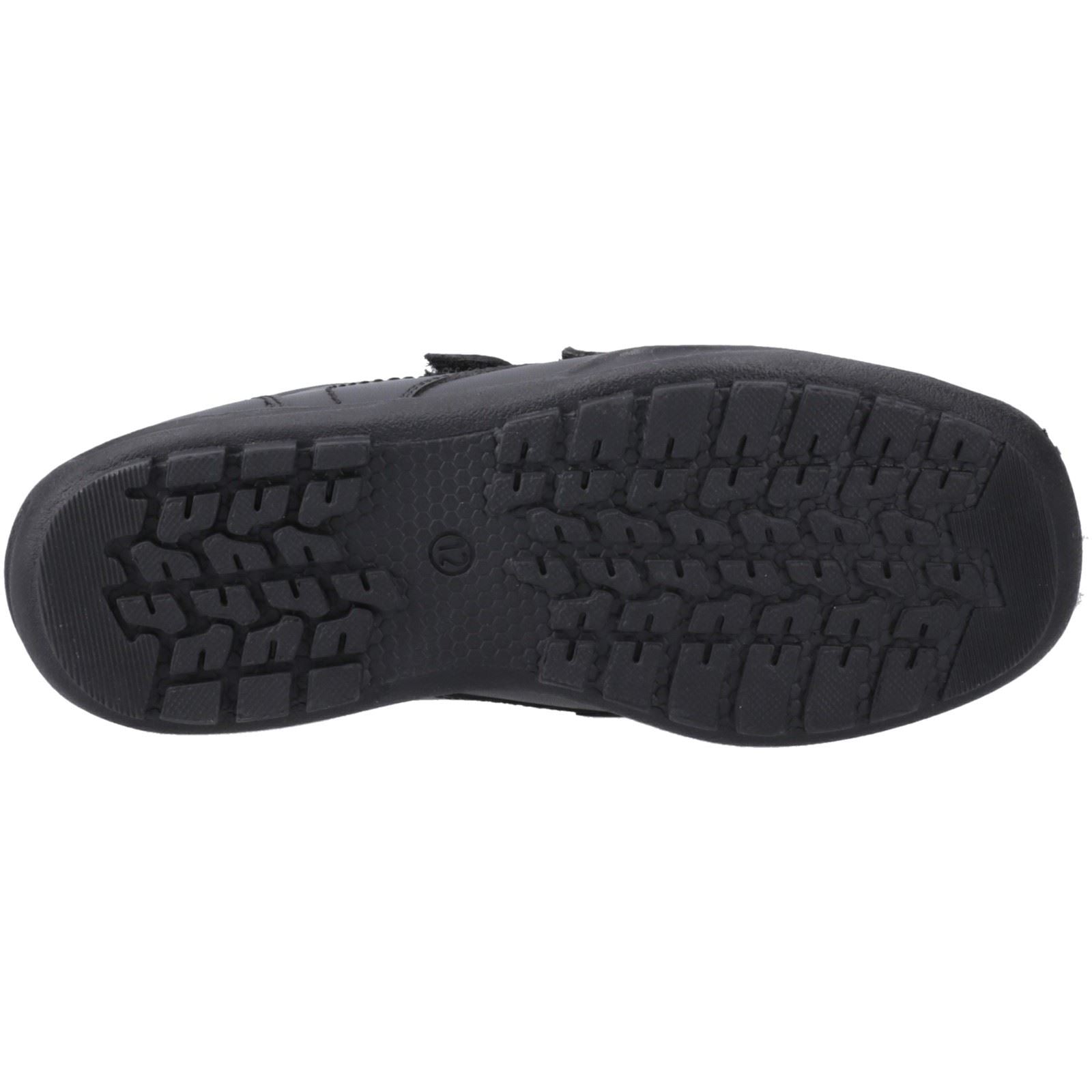 Hush Puppies Maddox Touch Fastening Lederschuhe Für Jungen In Schwarz