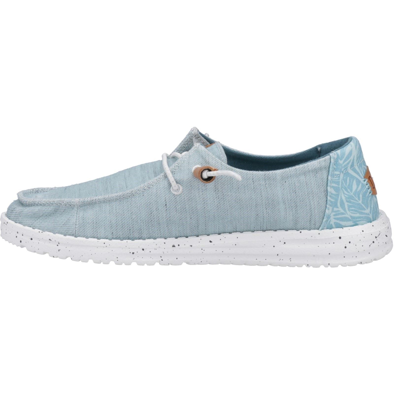 HEYDUDE Wendy Heathered Slub Tropical Damenblaue Mokassins