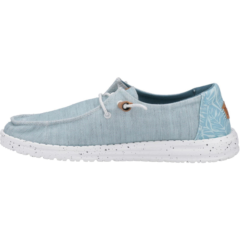 HEYDUDE Wendy Heathered Slub Tropical Damenblaue Mokassins
