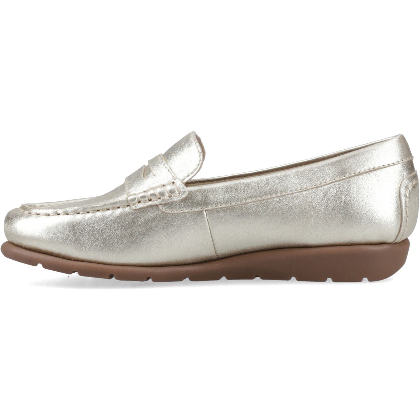 Hush Puppies Shelby Leder Damen Gold Loafers