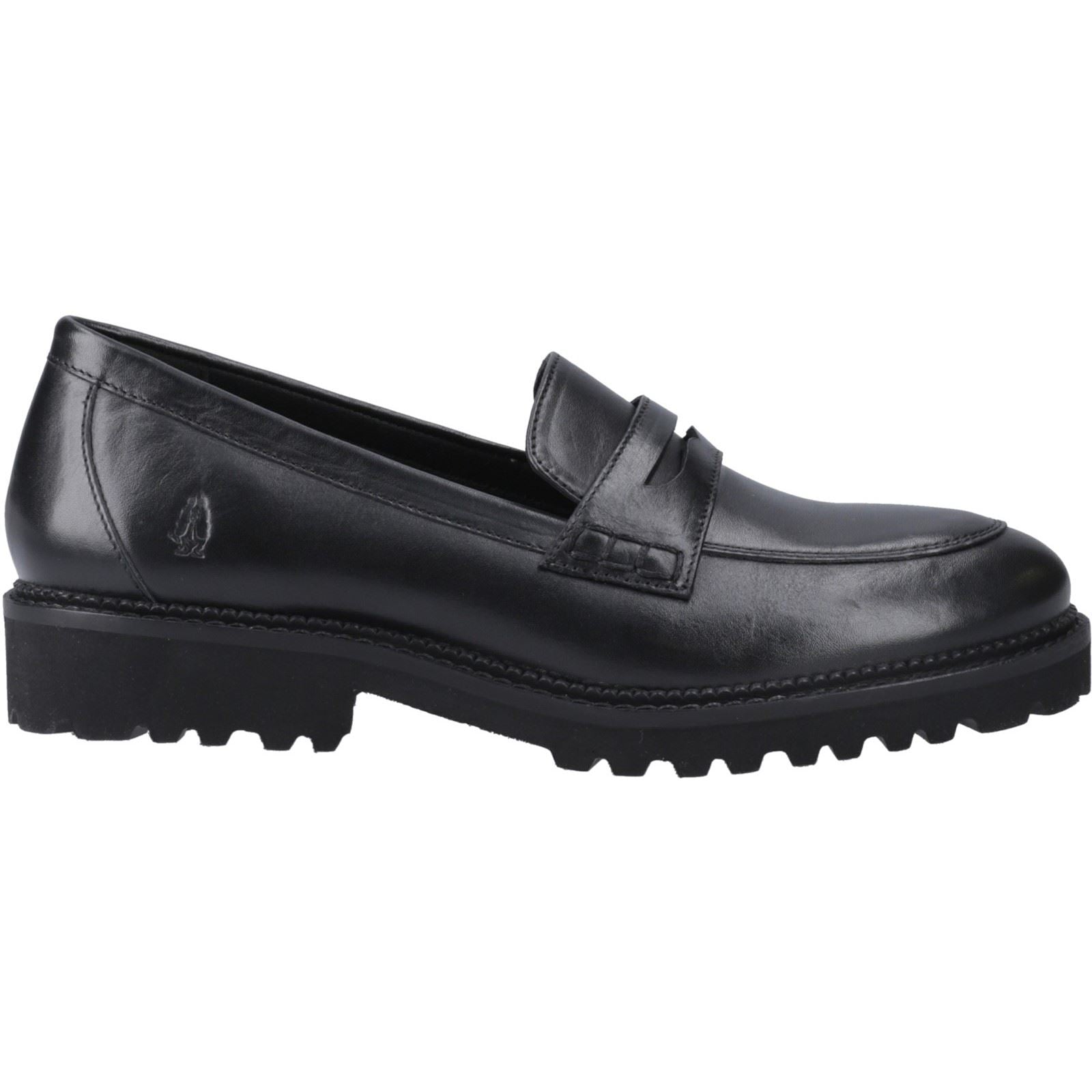 Hush Puppies Grazia Mädchenschwarze Slipper Aus Leder