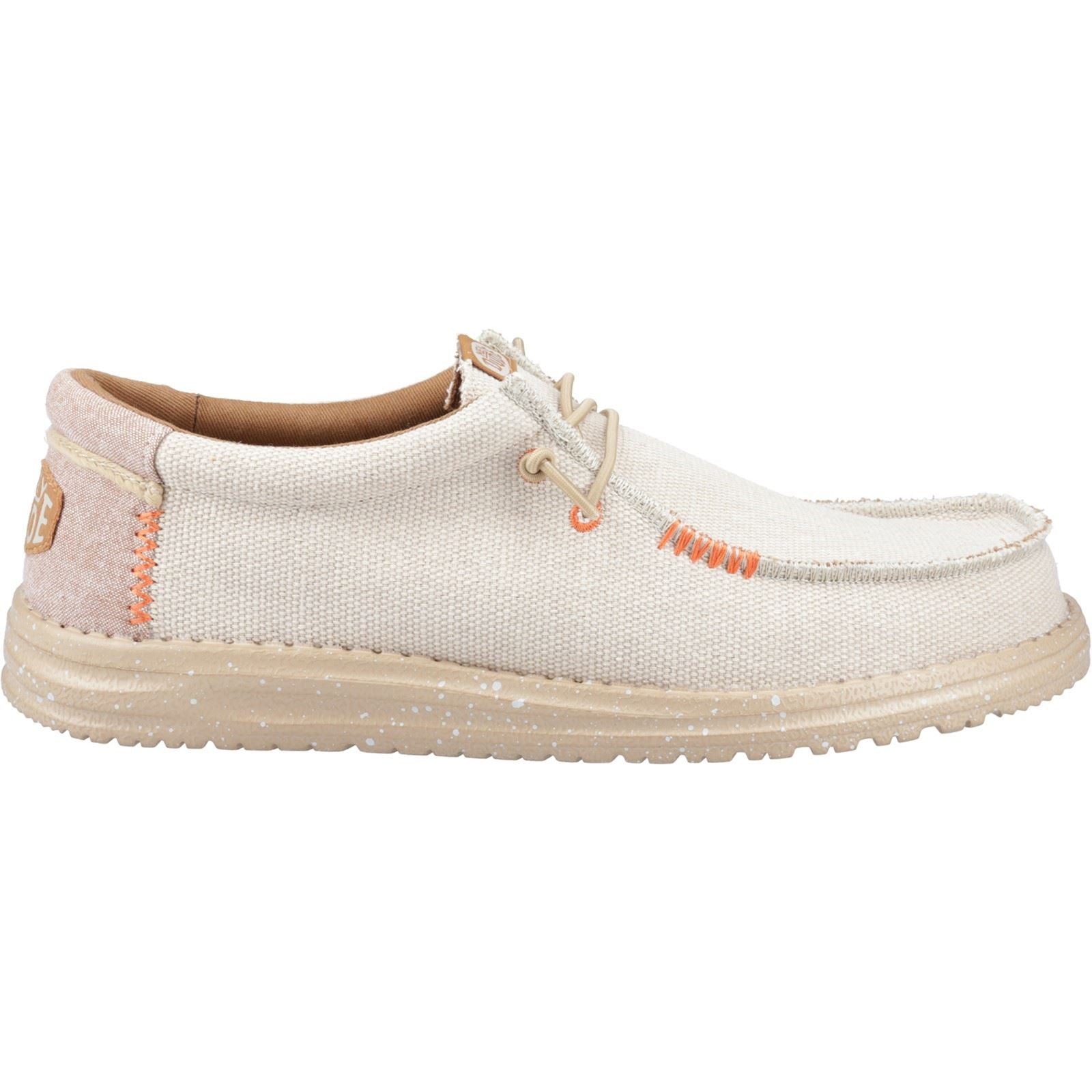 HEYDUDE Wally Coastline Stoff Herren Silber Bootsschuhe