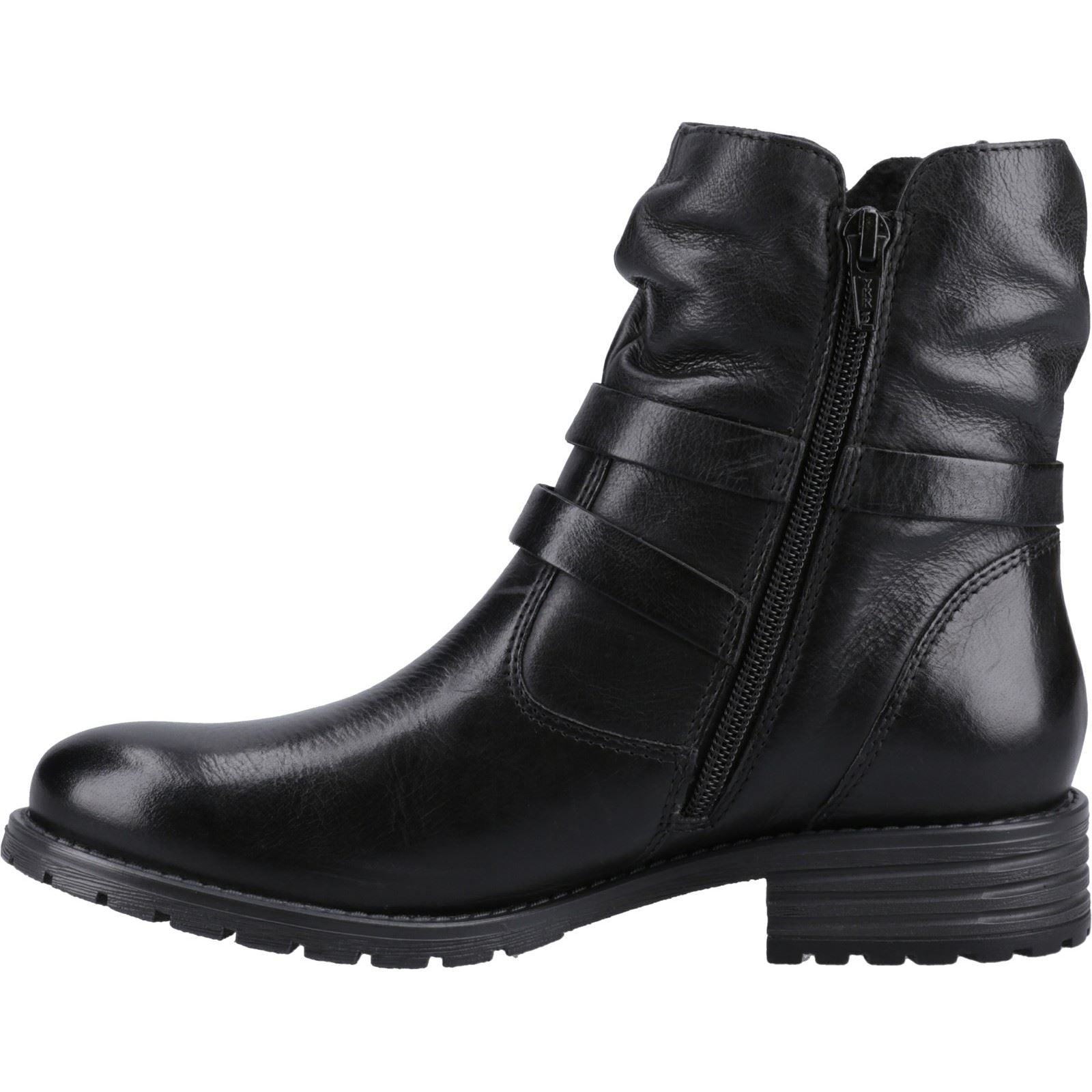 Hush Puppies Piper Leder Damen Schwarze Stiefel