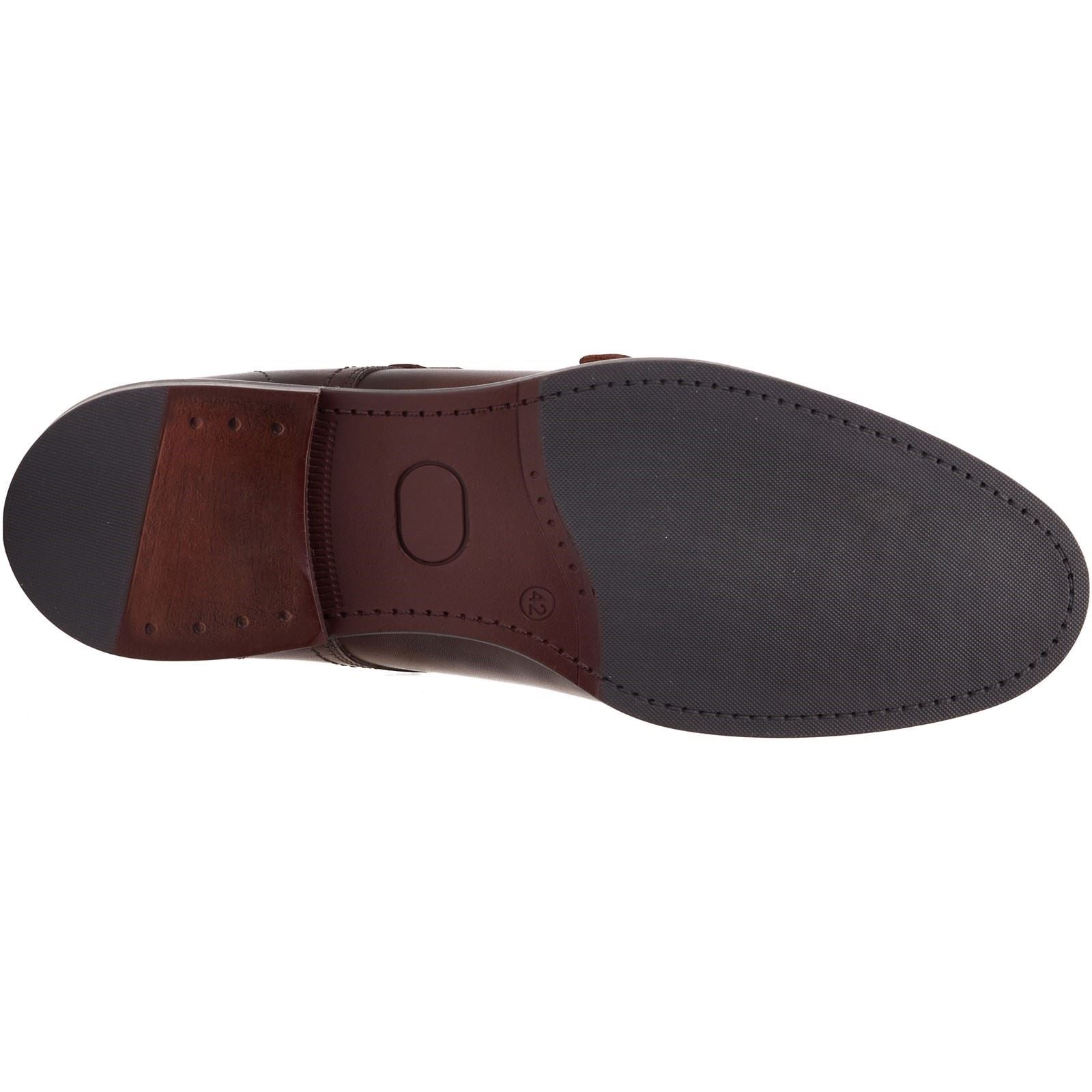 Base London Diablo Herren Doppelmonkschuhe Aus Braunem Leder