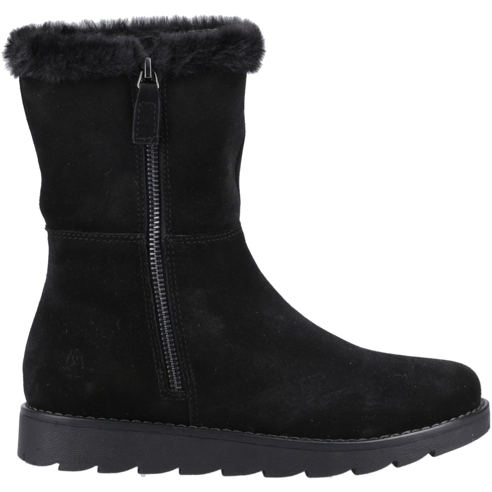 Hush Puppies Mary Wildlederschwarze Damenstiefel