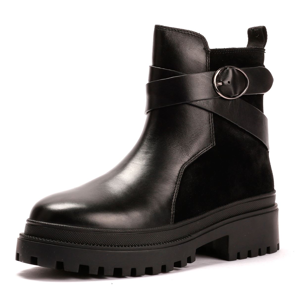 Osprey London The Boston Leder Damen Schwarze Stiefel