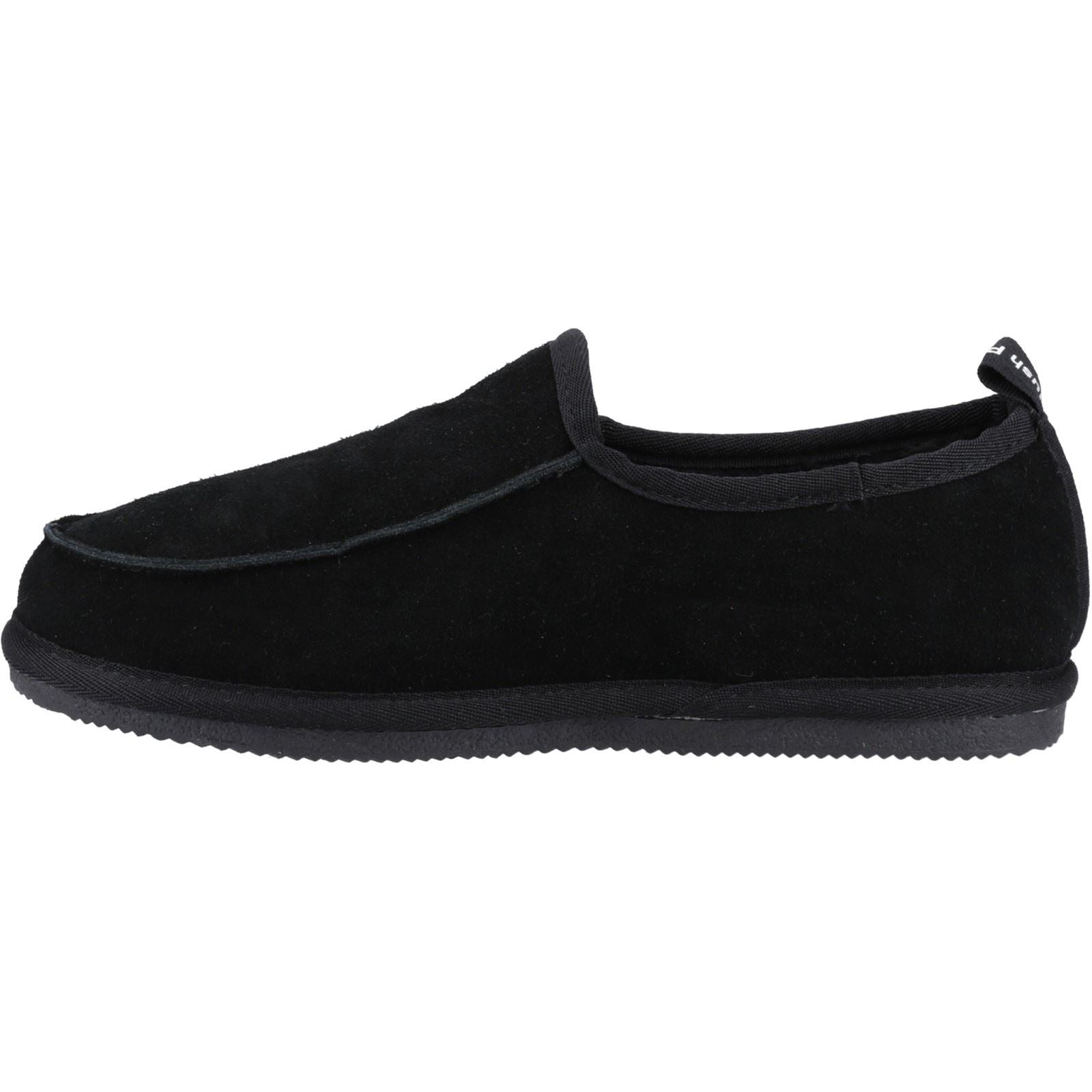 Hush Puppies Charles Wildleder Herren Schwarze Hausschuhe