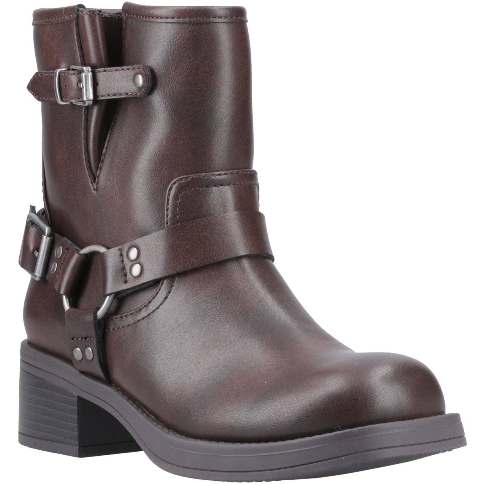 Rocket Dog Nino Damen Stiefeletten Mit Hohen Absätzen Aus Braunem Kunstleder