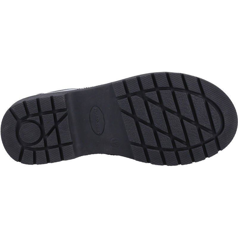 Hush Puppies SALLY PATENT SENIOR Mädchen Brogues Aus Schwarzem Leder