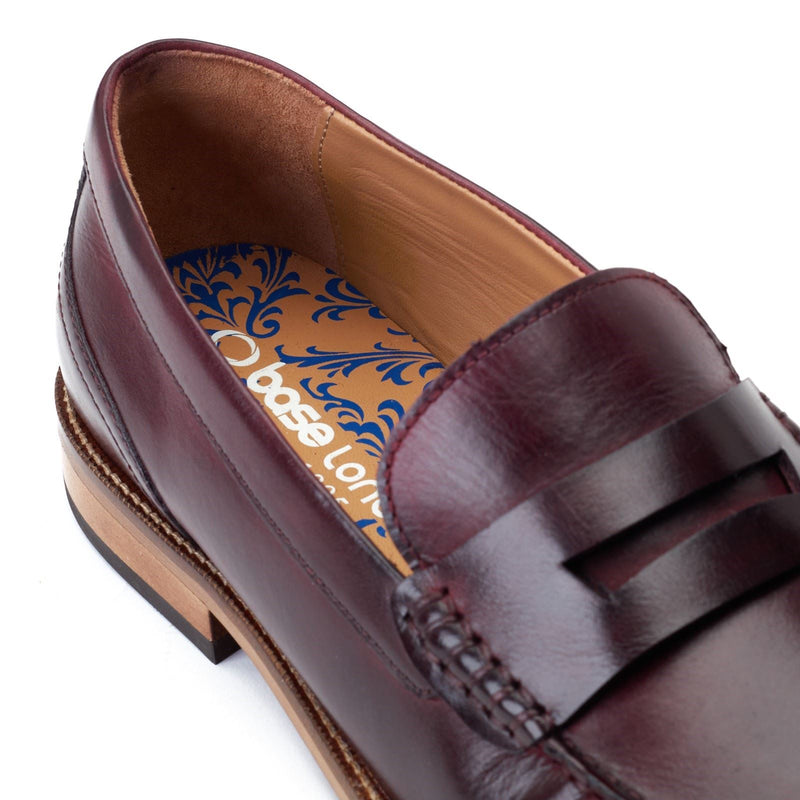 Base London Garfield Leder Herren Bordo Loafer