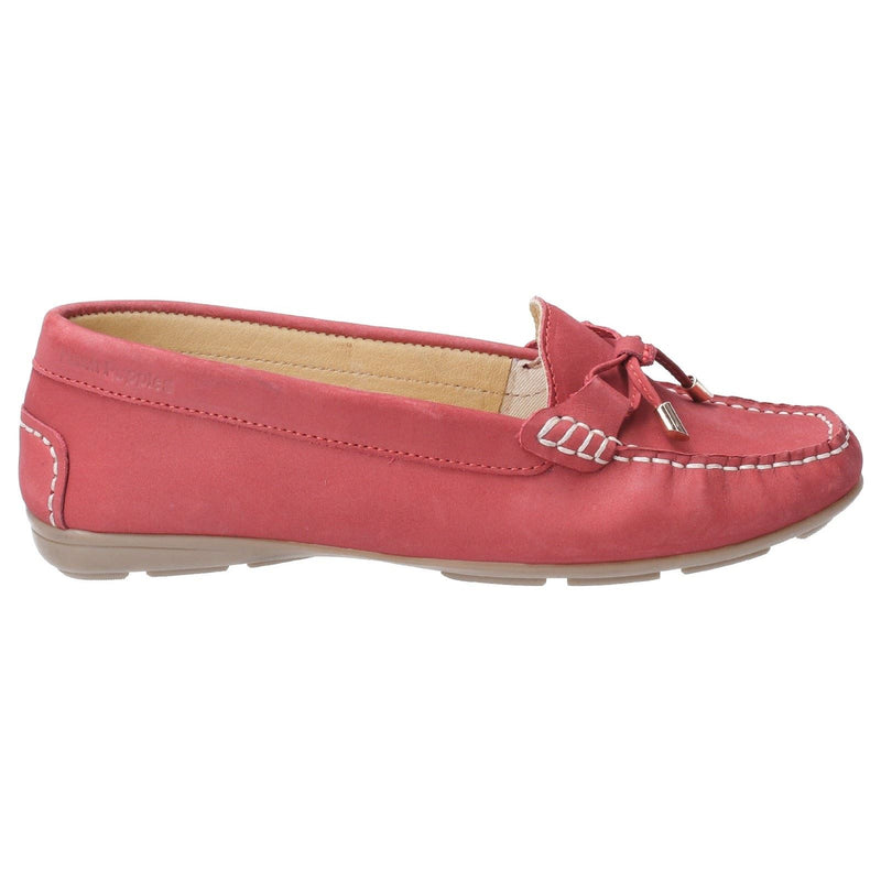 Hush Puppies Maggie Leder-Damenschuhe, Rote Loafer