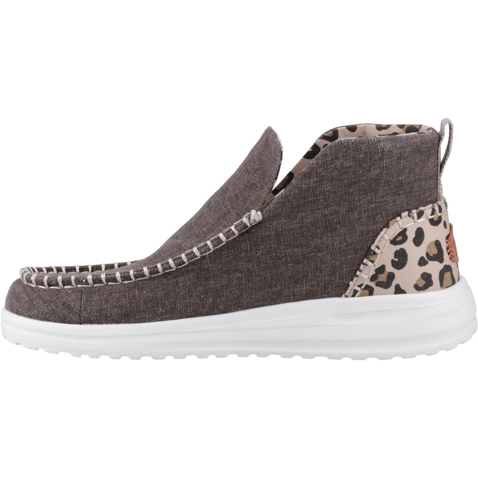 HEYDUDE Denny Baumwoll-Damen-Leopardenstiefel