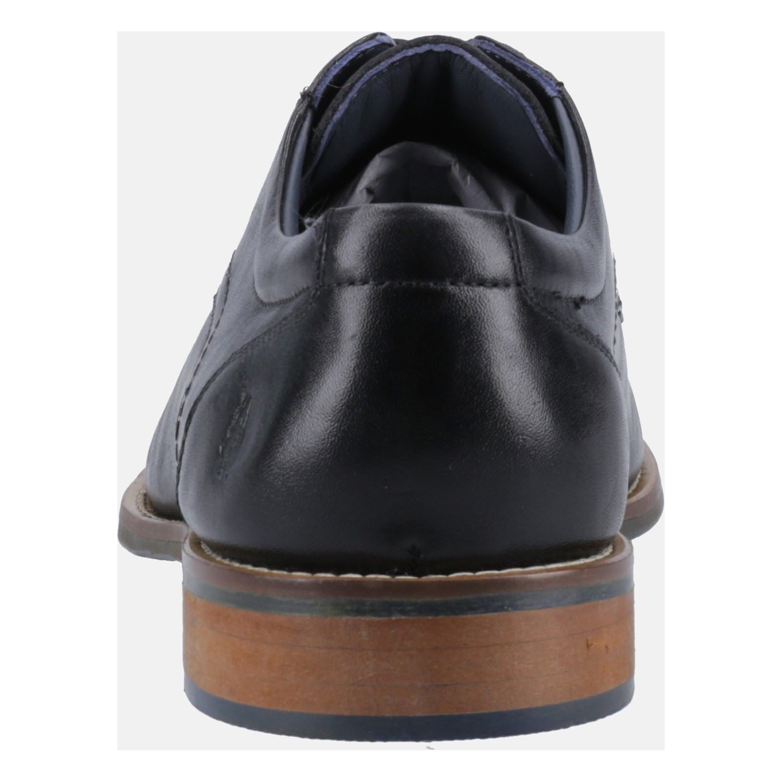 Hush Puppies Damien Lace Up Herrenschuhe Aus Schwarzem Leder Mit Schnürung