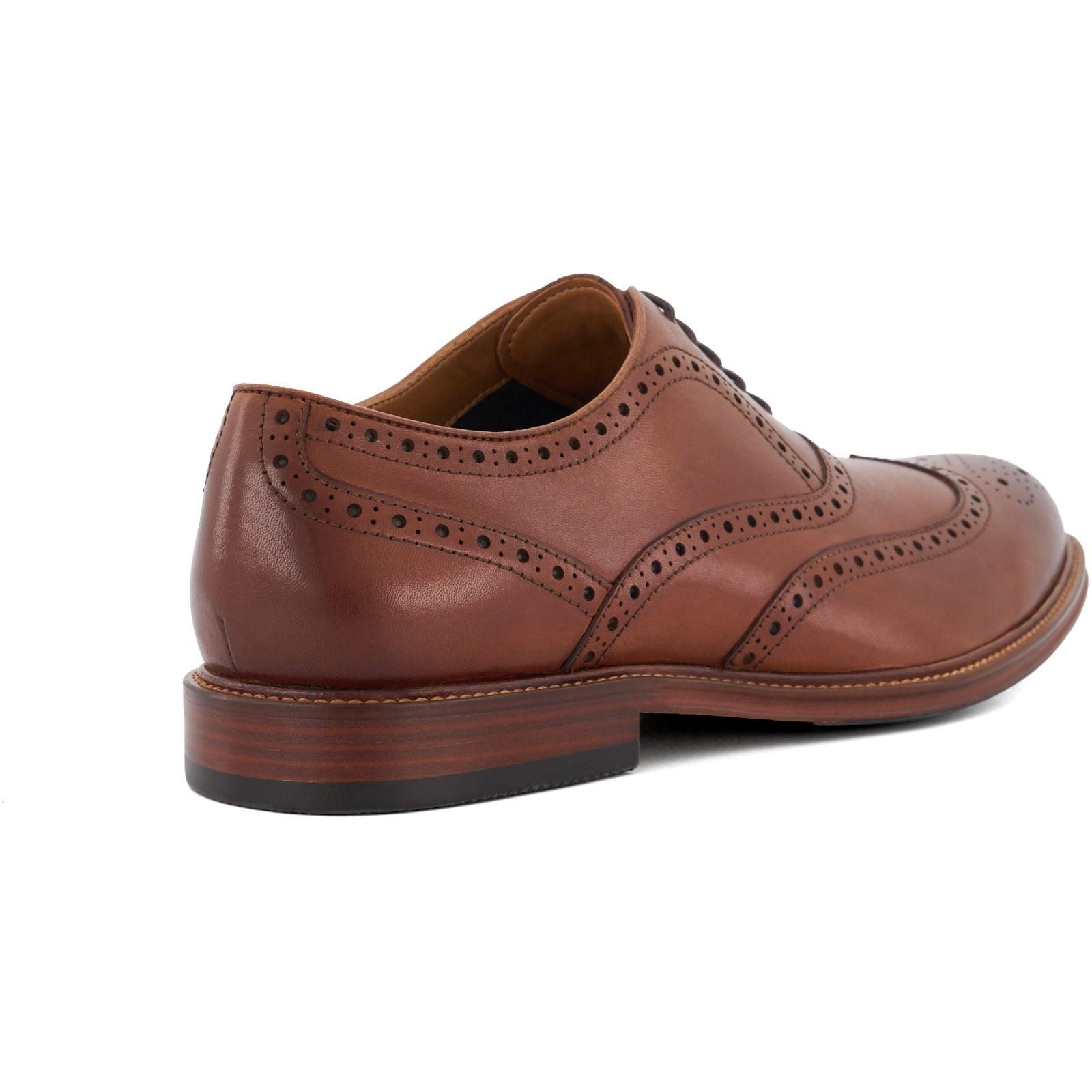 Dune Solihull Leder Herren Tan Brogues Schuhe