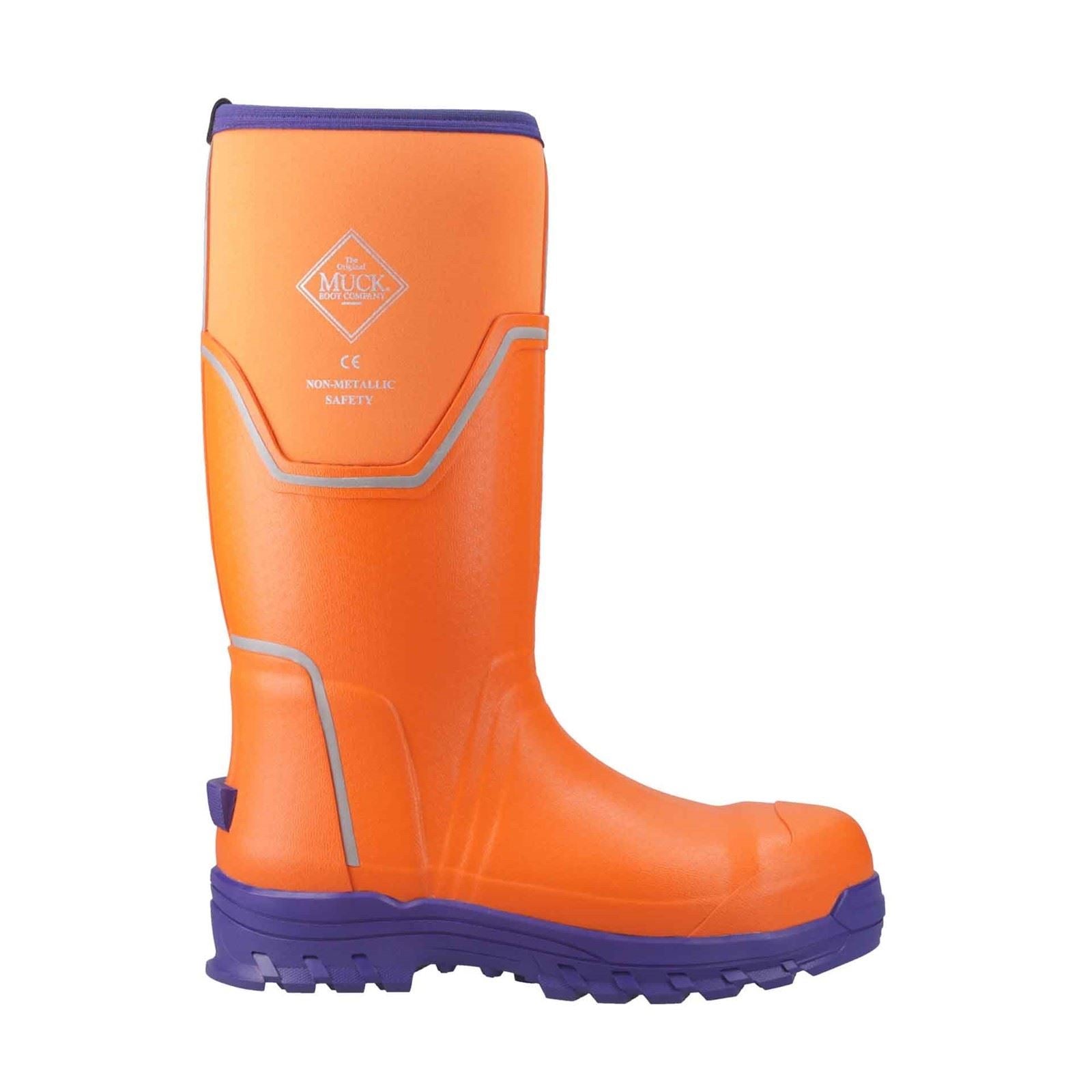 Muck Boots Grit S5 Herren Gummistiefel in Orange/Blau