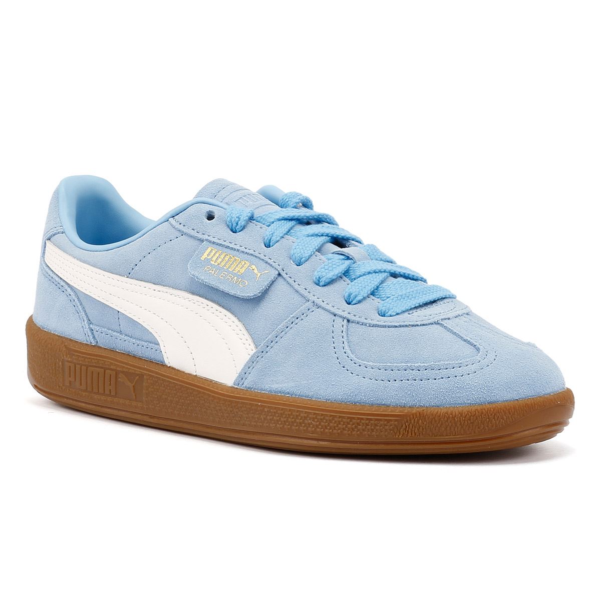 Puma Palermo Lederblaue Turnschuhe
