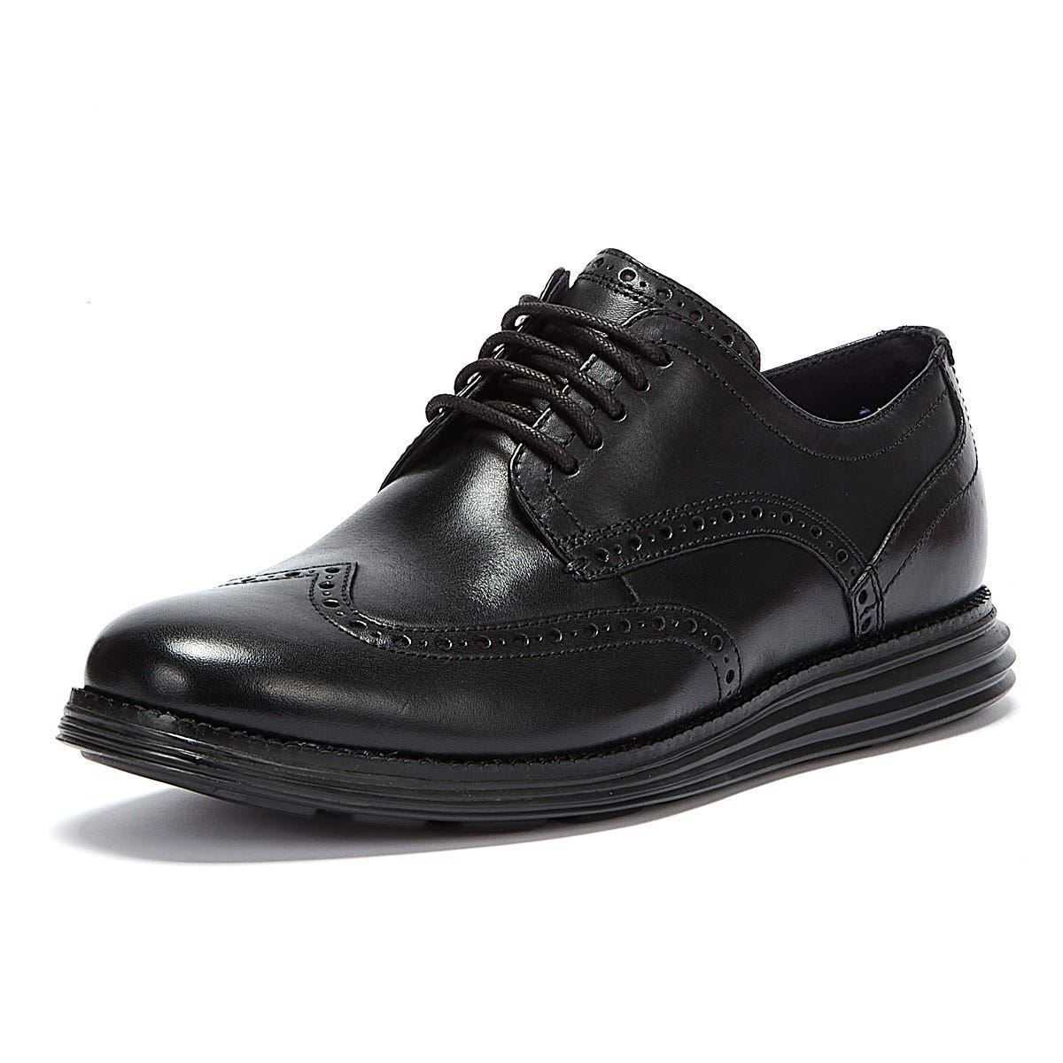 Cole Haan ØriginalGrand Wingtip Oxford Leder Herren Schwarz Schnürschuhe