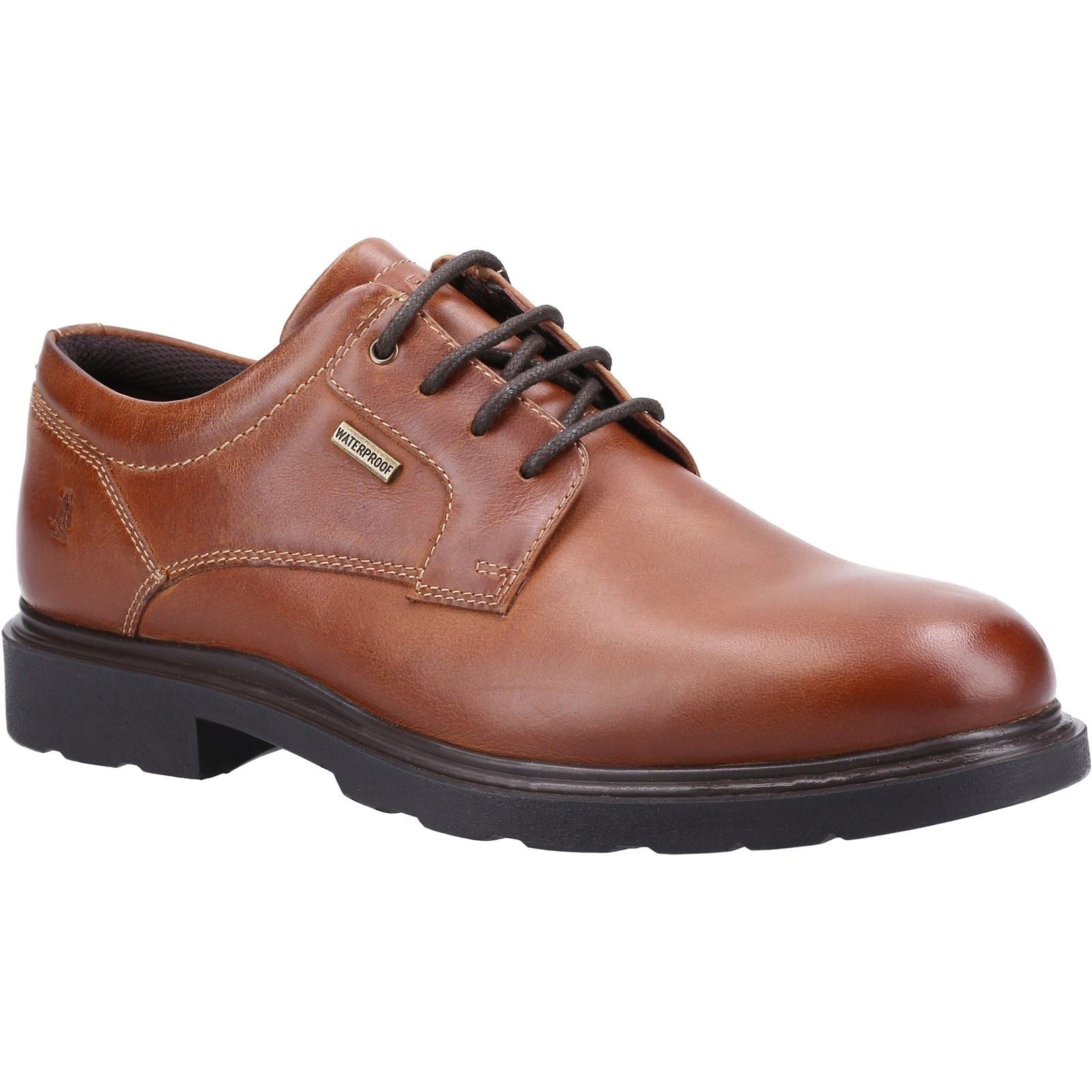 Hush Puppies Pearce Leder-Herrenschuhe In Hellbraun Mit Schnürung