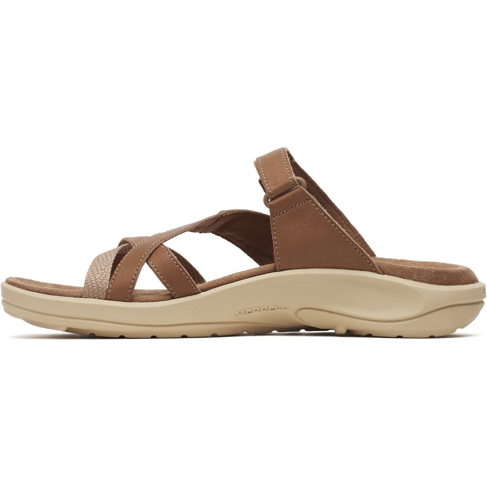 Merrell District 4 Leder Damen Mocha Sandalen