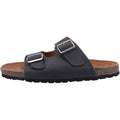Hush Puppies Nash Slider Herren Sandalen Aus Schwarzem Leder