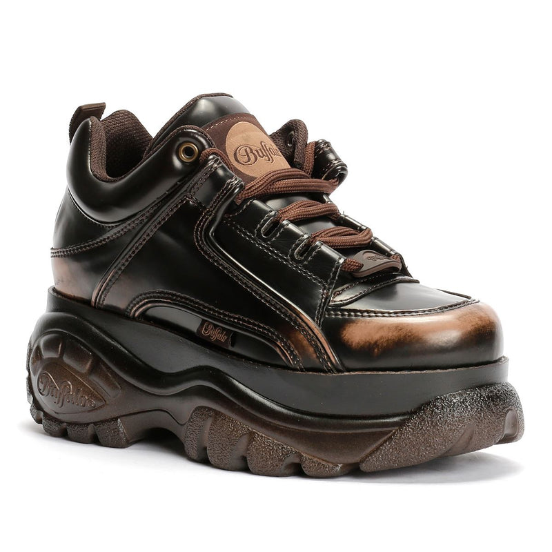 Buffalo 1339-14 Damen Sneaker Aus Braunem Leder