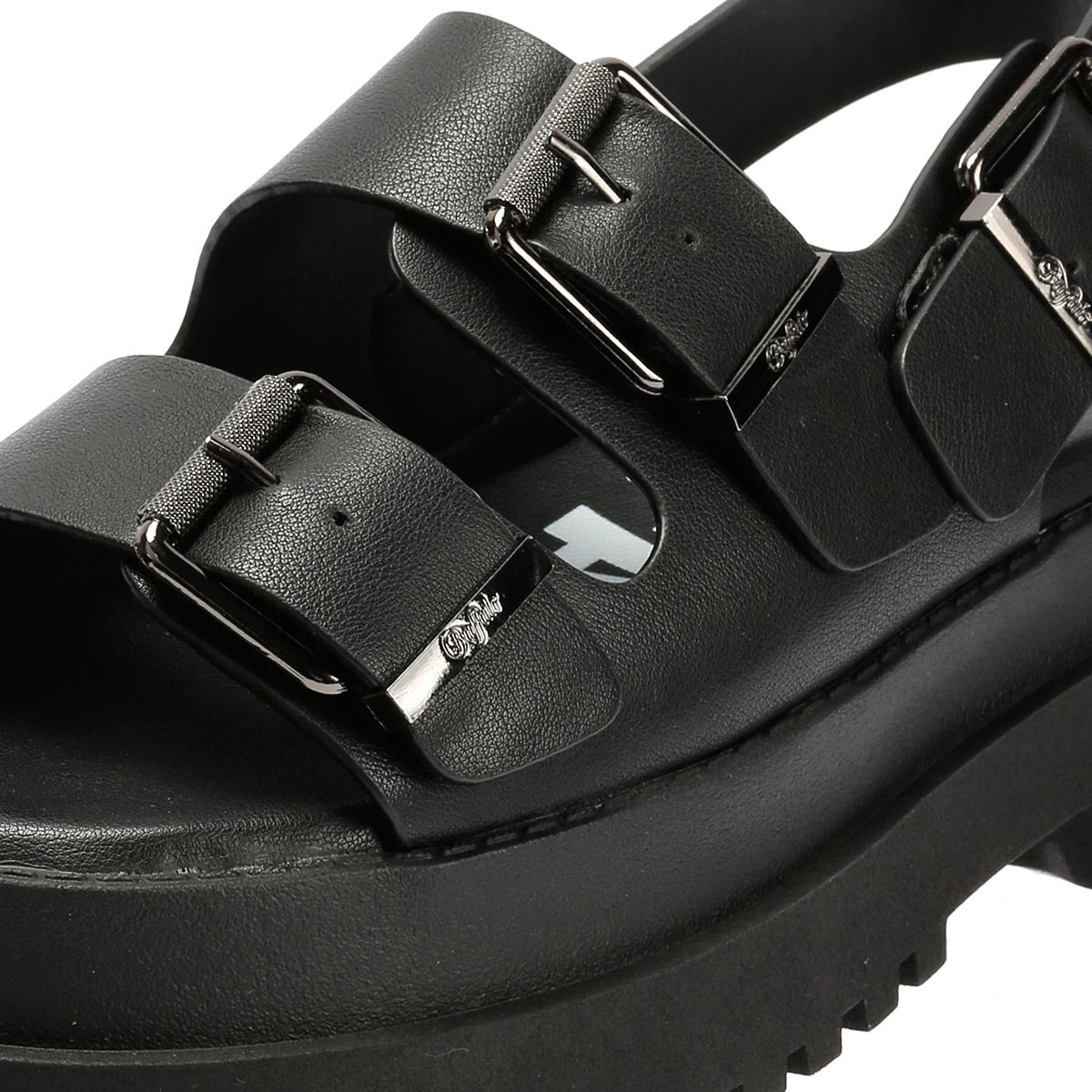 Buffalo Pluto Ari Damen Schwarze Sandalen