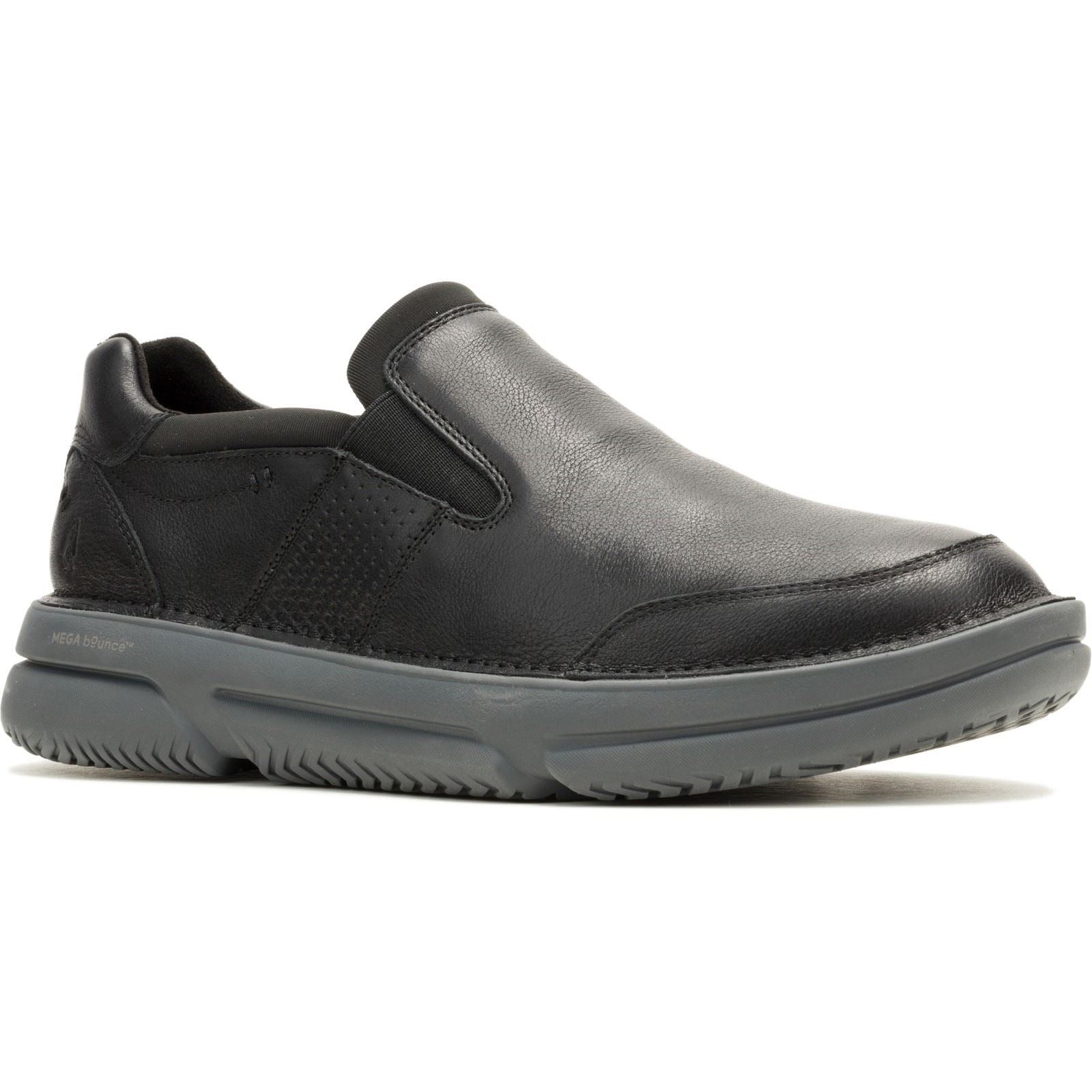 Hush Puppies Baylor Herrenschwarze Lederslipper