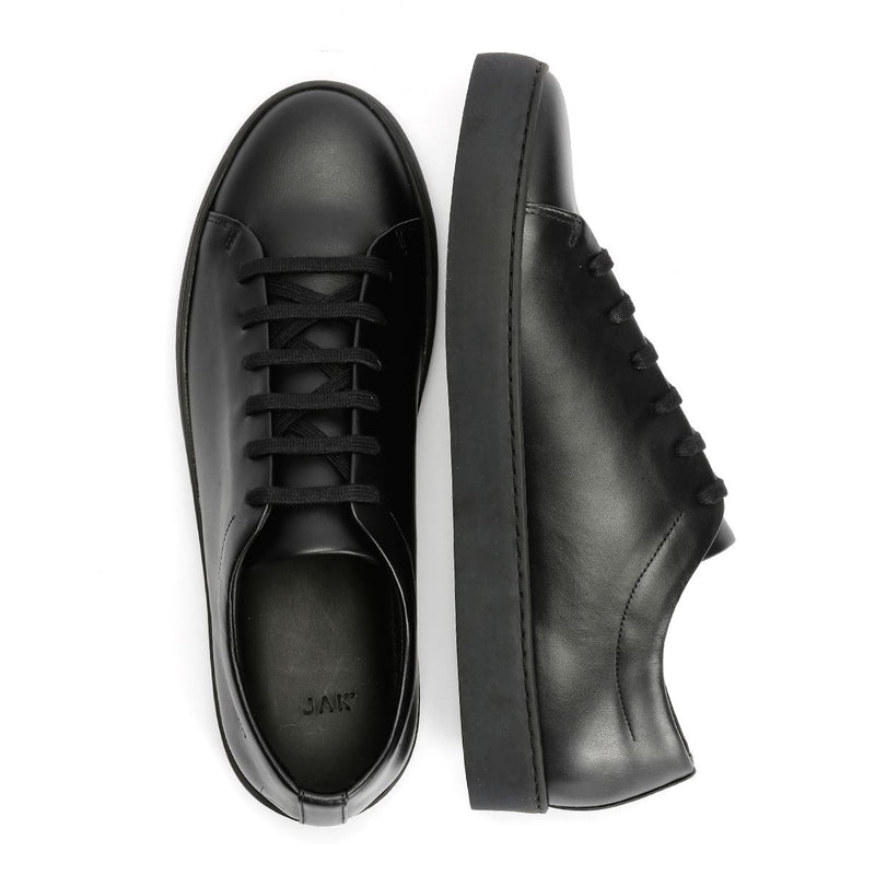 JAK Royal Leder Herren Schwarze Sneakers
