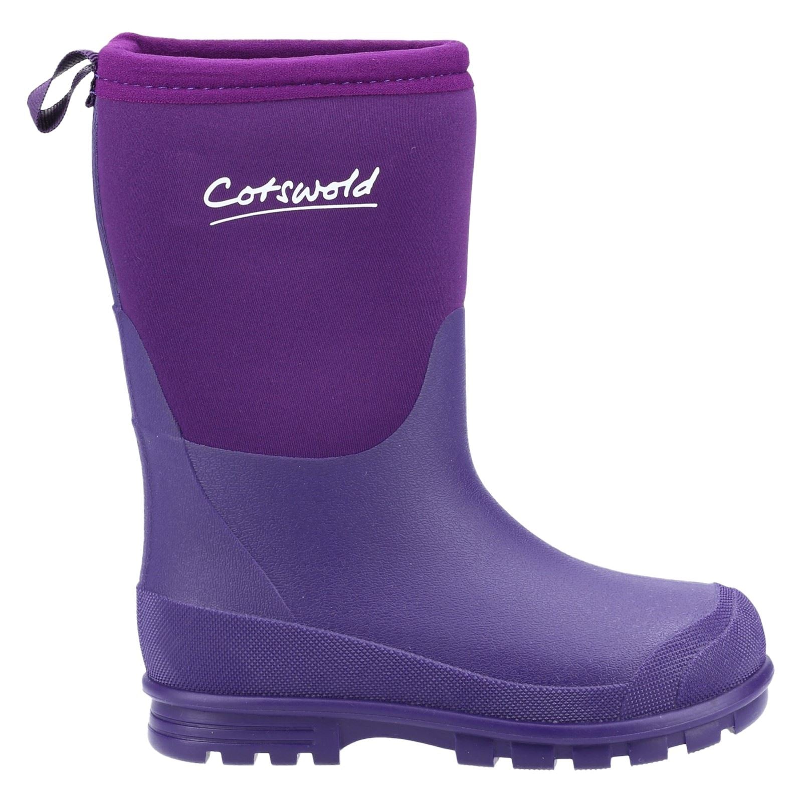 Cotswold Hilly Neoprene TPR+Neopren Unisex Kinder lila Gummistiefel