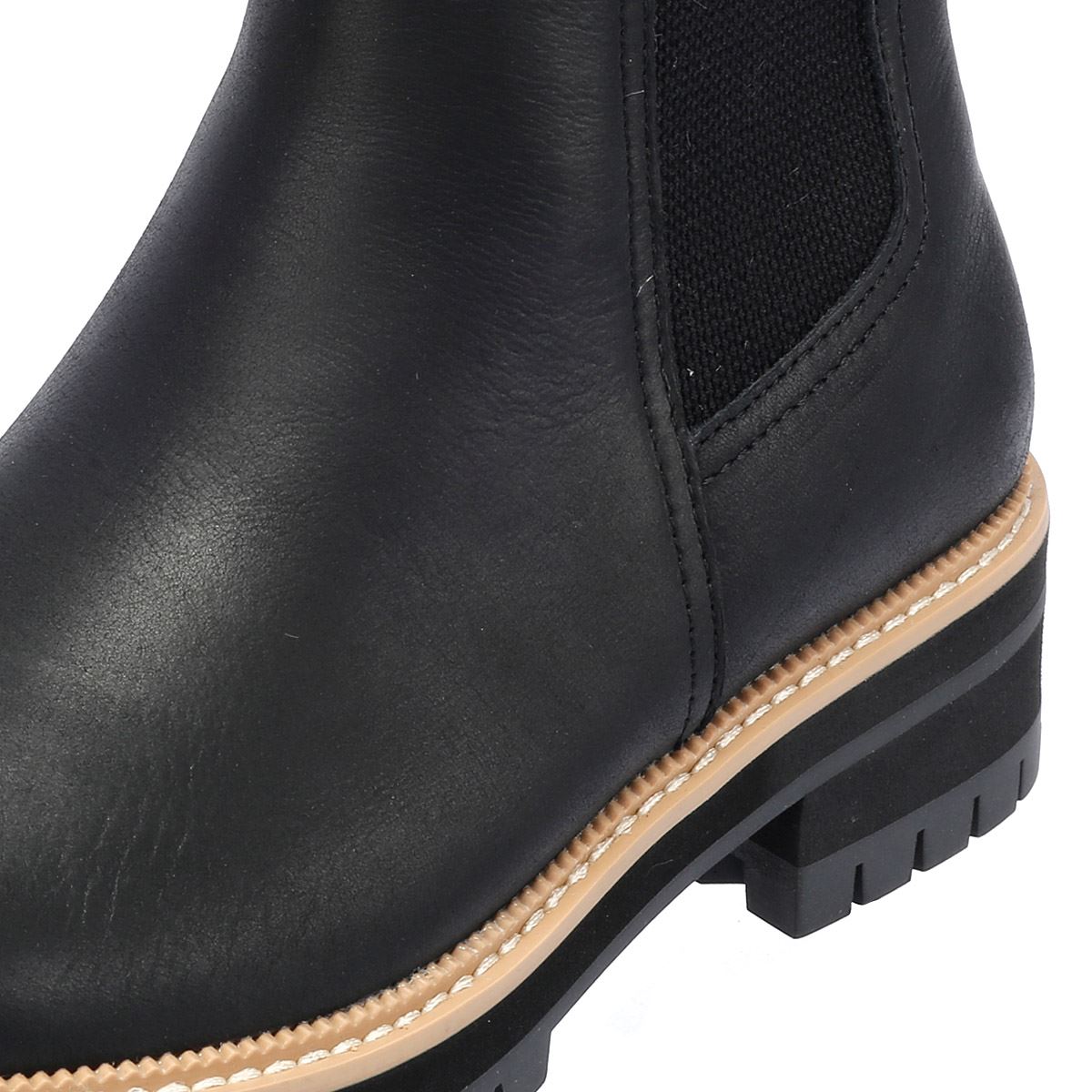 TOMS Bennet Leder Damenstiefel In Schwarz