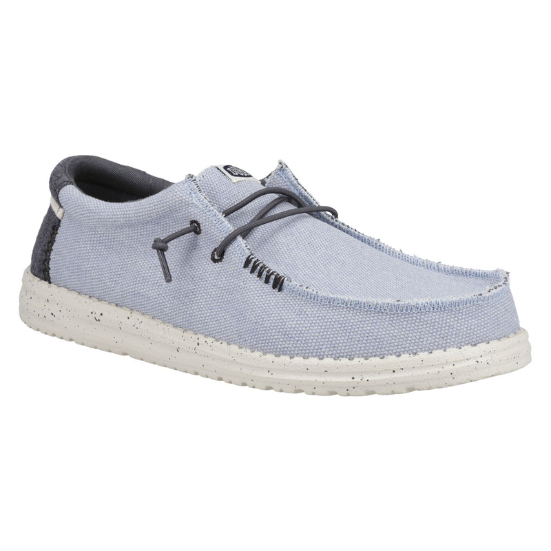 HEYDUDE Wally Coastline Stoff Herren Bootsschuhe In Steingrau